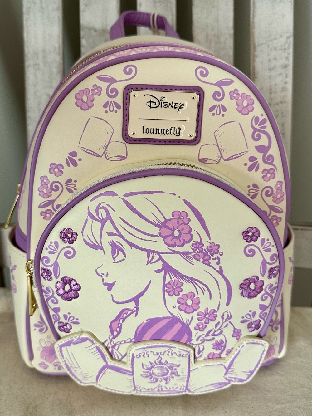 Loungefly Disney Tangled Rapunzel Sketched Mini Backpack-BL Exclusive